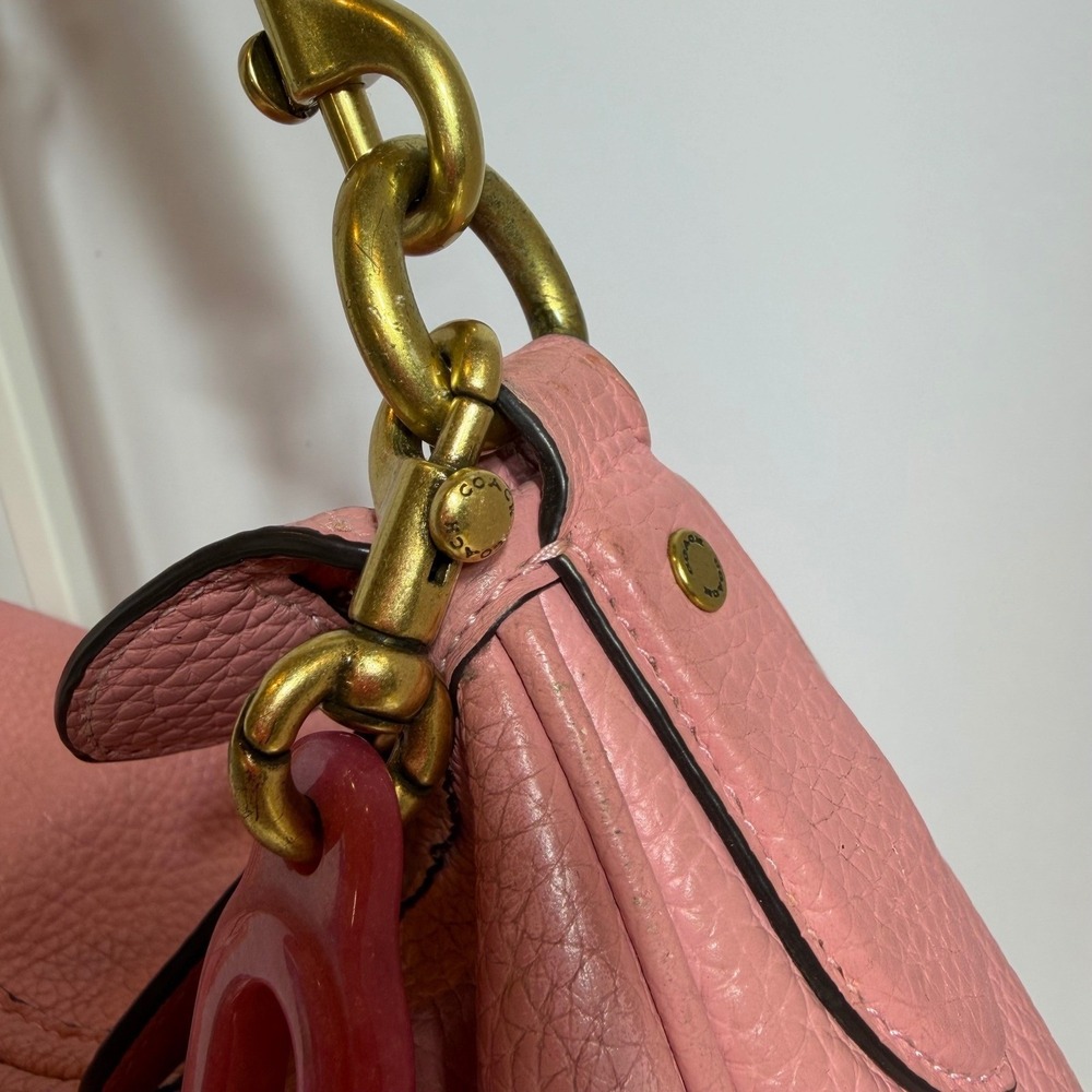 Coach Cary Shoulder Bag CC435 Bubblegum Pink Extra Straps Pebble Leather Pink - Picture 7 of 16